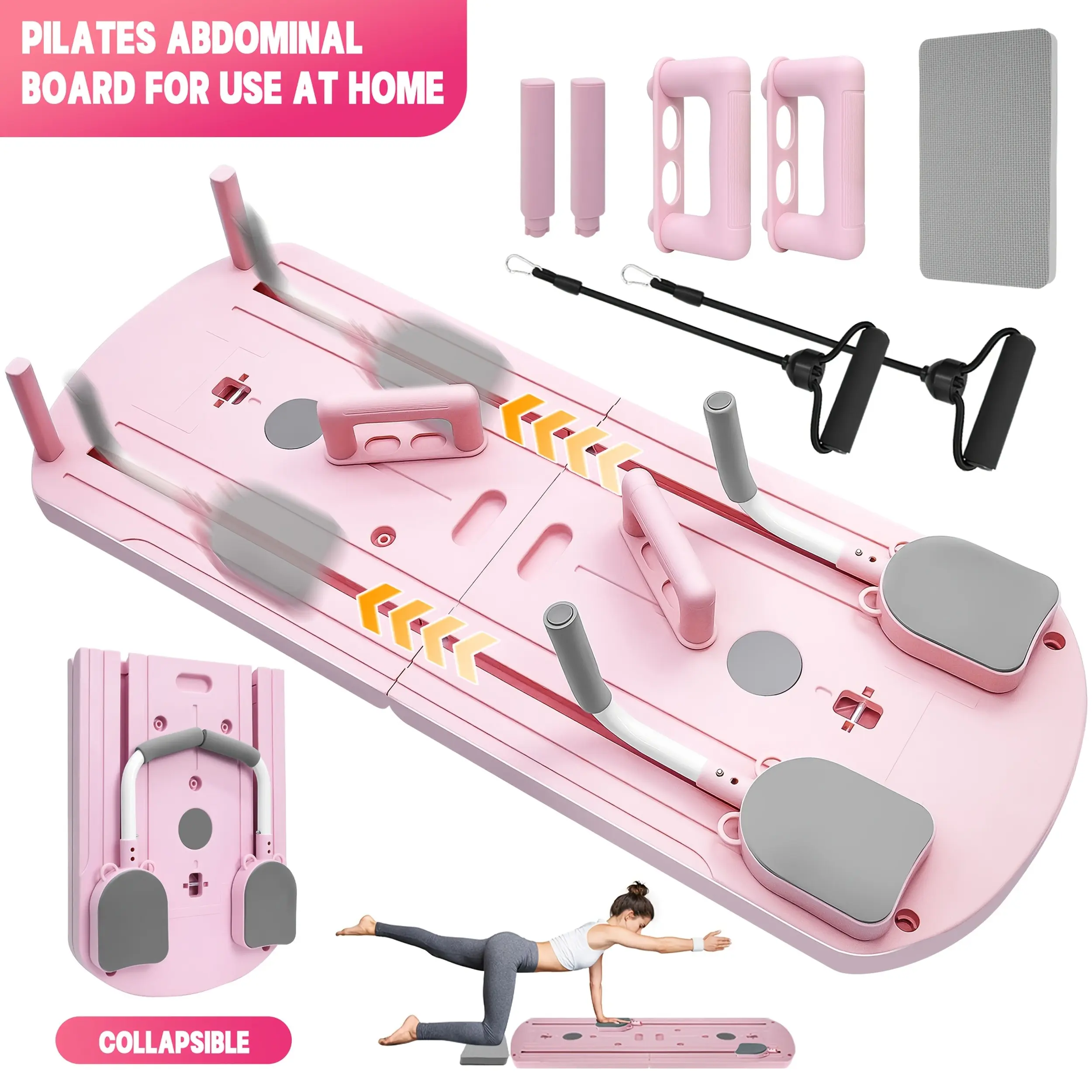 Pilates Yoga Room - 8-in-1 Multi-Functional Foldable Pilates Board, 24