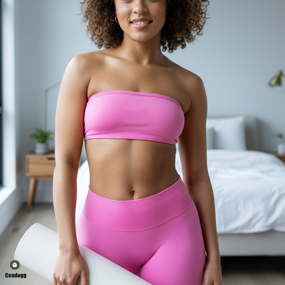 Pilates Yoga Youtube - Nologo DDmpact Bandeau Gym Wear Women