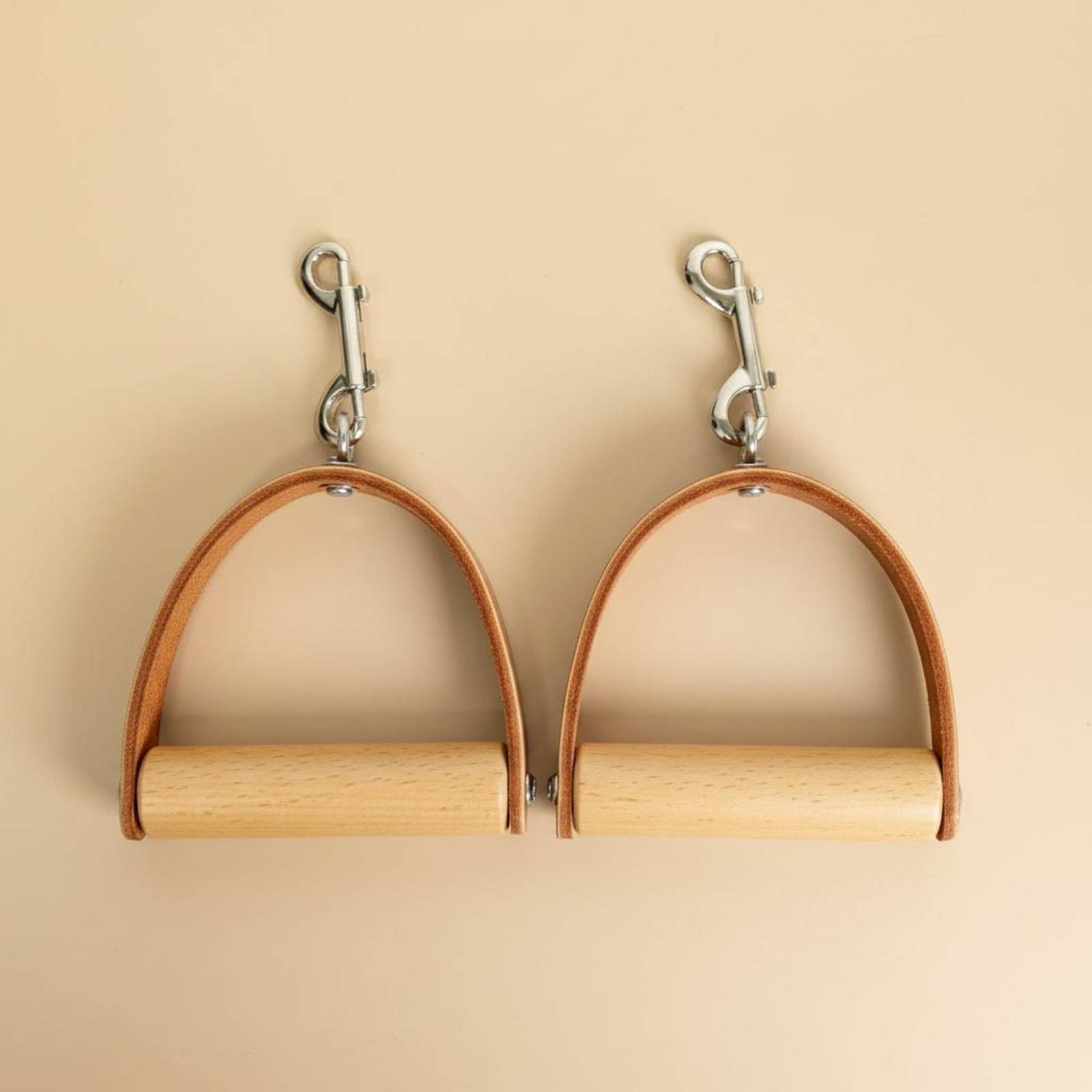 2 Pieces Leather Wood Handles  - Pilates & Yoga With Harna ulasan dan harga