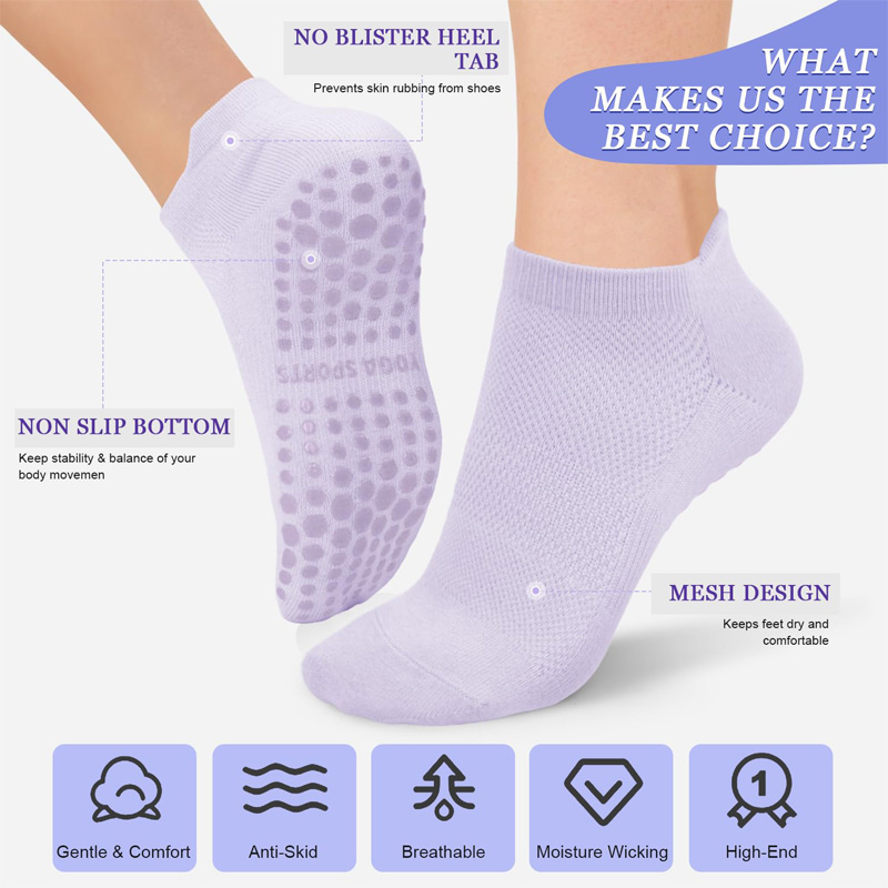 3 Pairs Yoga Socks for Women B - Pilates Yoga Youtube ulasan dan harga
