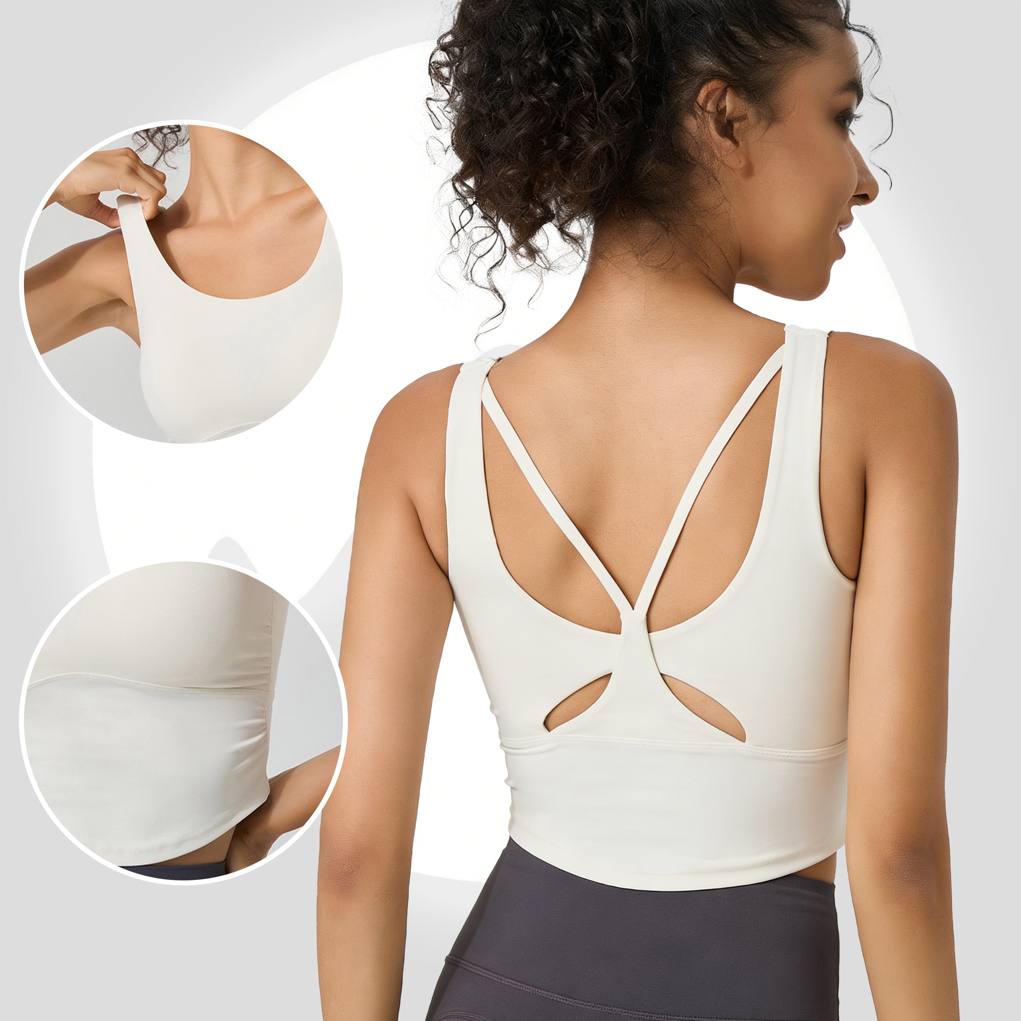 Women's Fixed Cup Yoga Sports  - Pilates Yoga Wrap Top ulasan dan harga