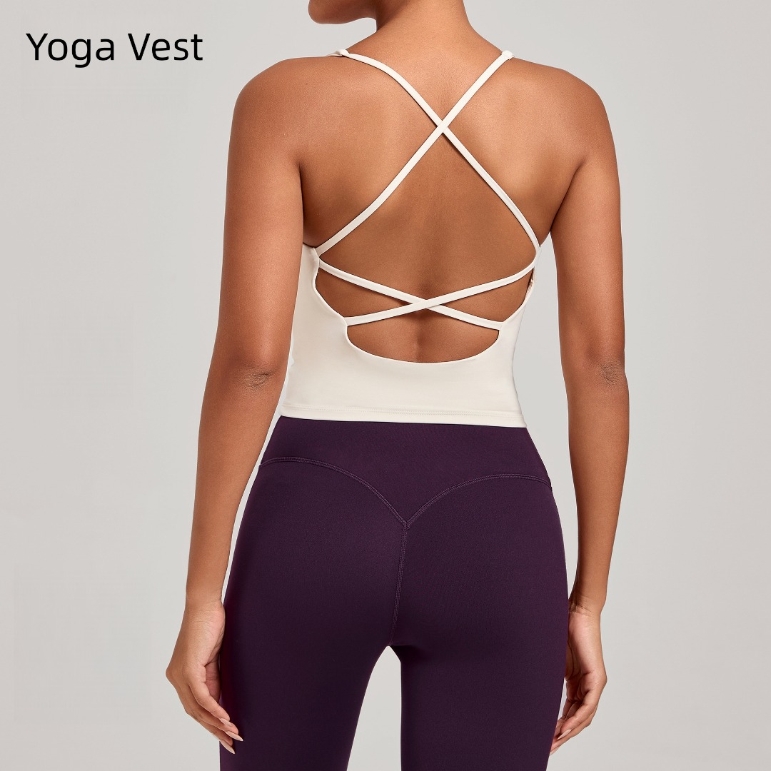 New Women's Yoga Vest Crossed  - Pilates Yoga Wrap Top ulasan dan harga